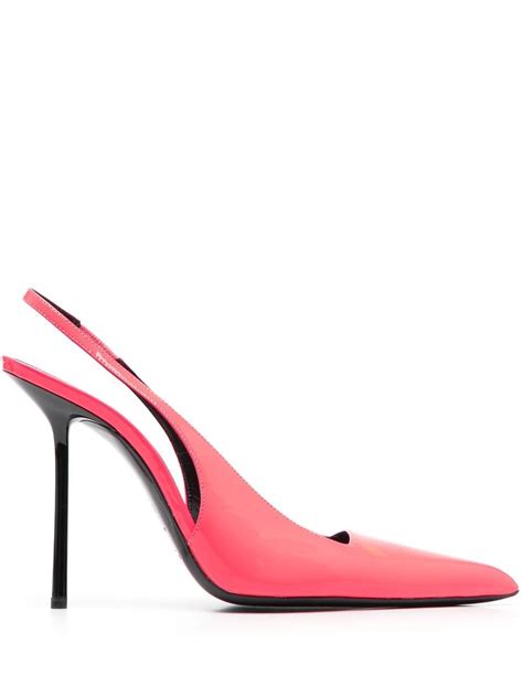 ysl pink heels|saint laurent slingback pump.